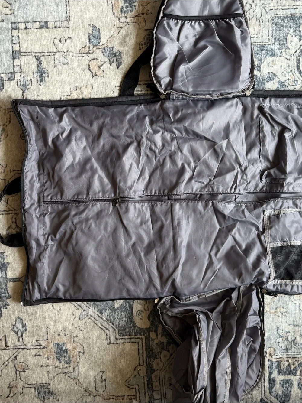 N/A gray duffel
